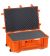 7630O Valise étanche Explorer Case 7630, orange, avec mousse
